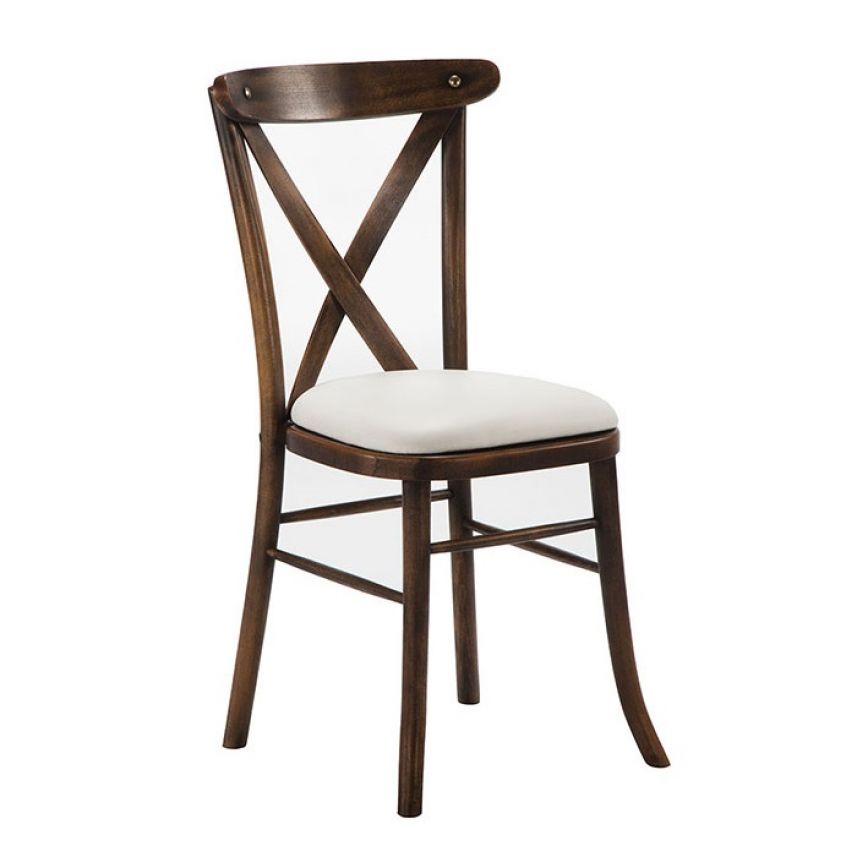 Rustic Oak Cross Back Chair  thumnail image