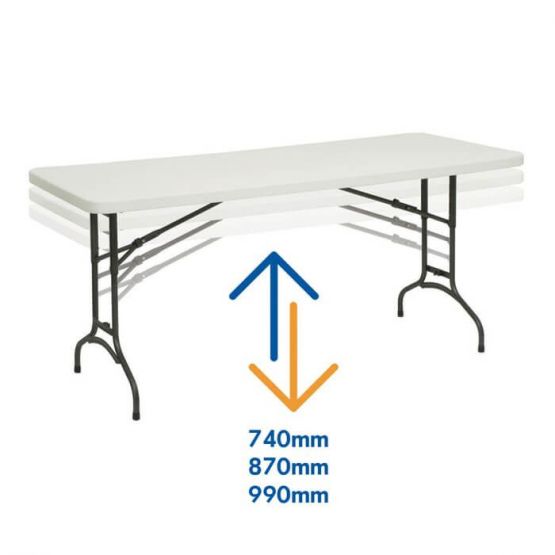Height Adjustable Poly Table