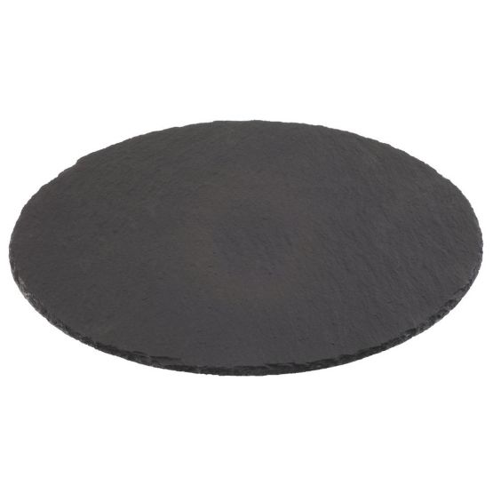 Round slate plate
