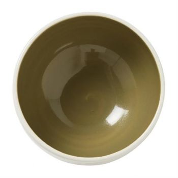 White/Olive Green Rice Bowl  product image